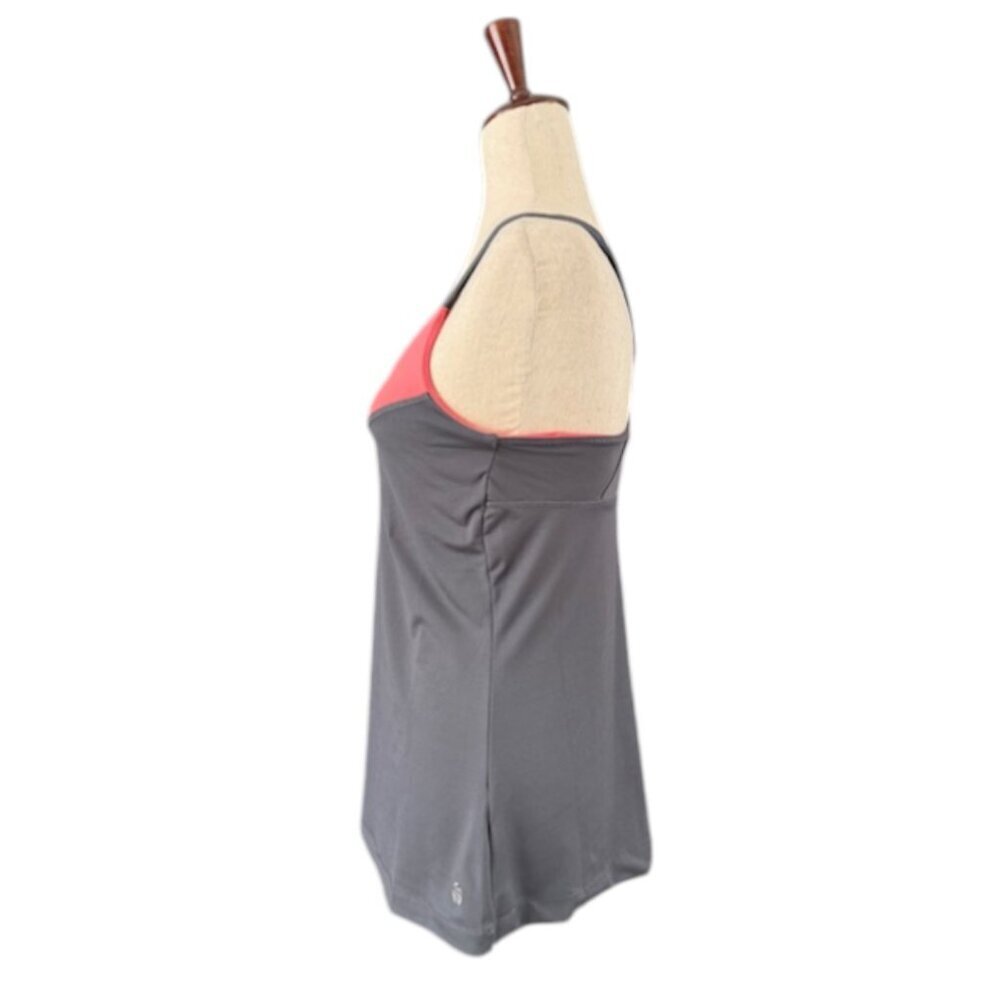 Impact by Jillian Michaels Womens Grey Pink Tank Top Built in Sport Bra Lrg NWOT - Picture 8 of 15